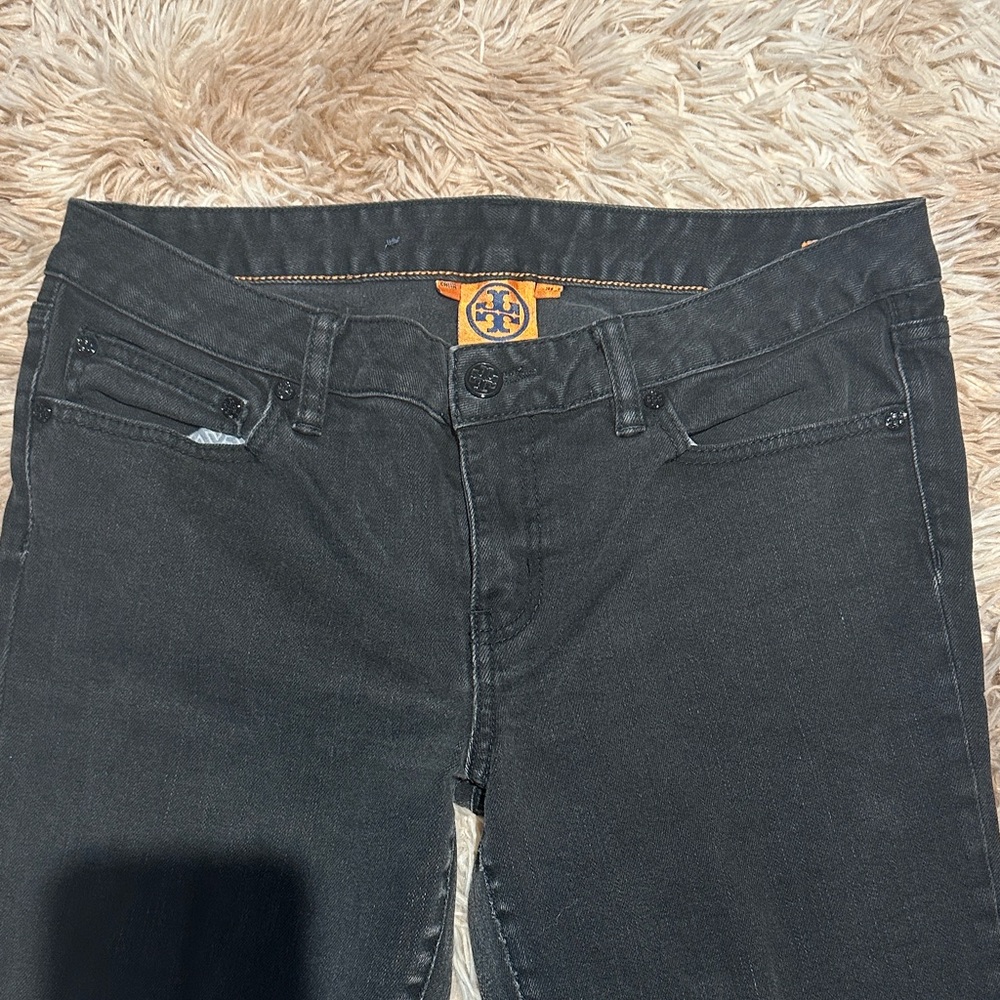 Tory Burch Black Straight Leg Jeans - Picture 2 of 10